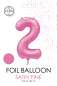 Preview: XXL Folienballon Zahl 2 Satin Rosa